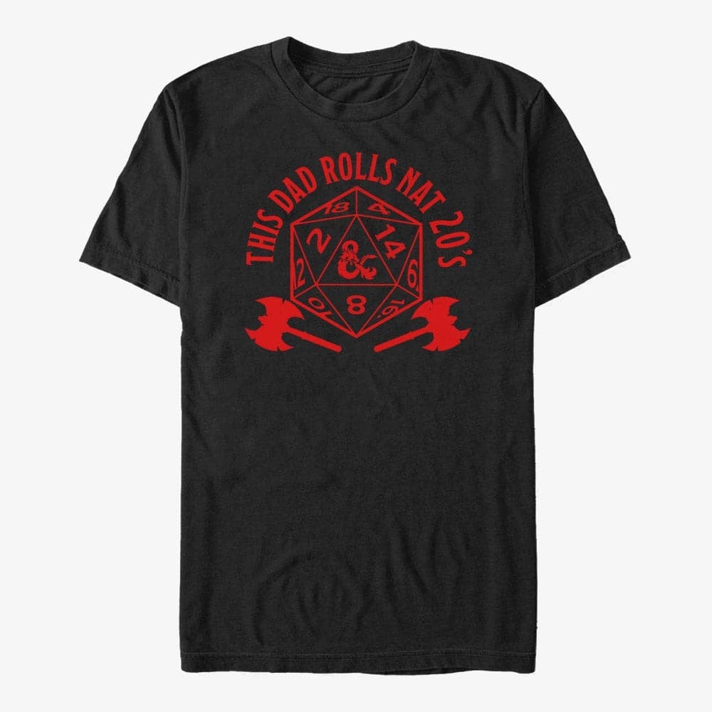 Trička Merch Dungeons & Dragons - Nat 20s Unisex T-Shirt Black
