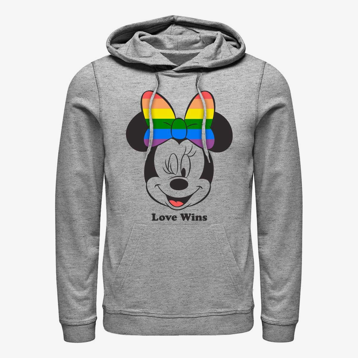 Moletons e blusas de moletom Merch Disney Classics Mickey Classic - Love Wins Unisex Hoodie Heather Grey