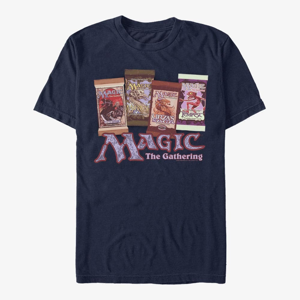 T-särgid Merch Magic: The Gathering - Card Packs Unisex T-Shirt Navy Blue