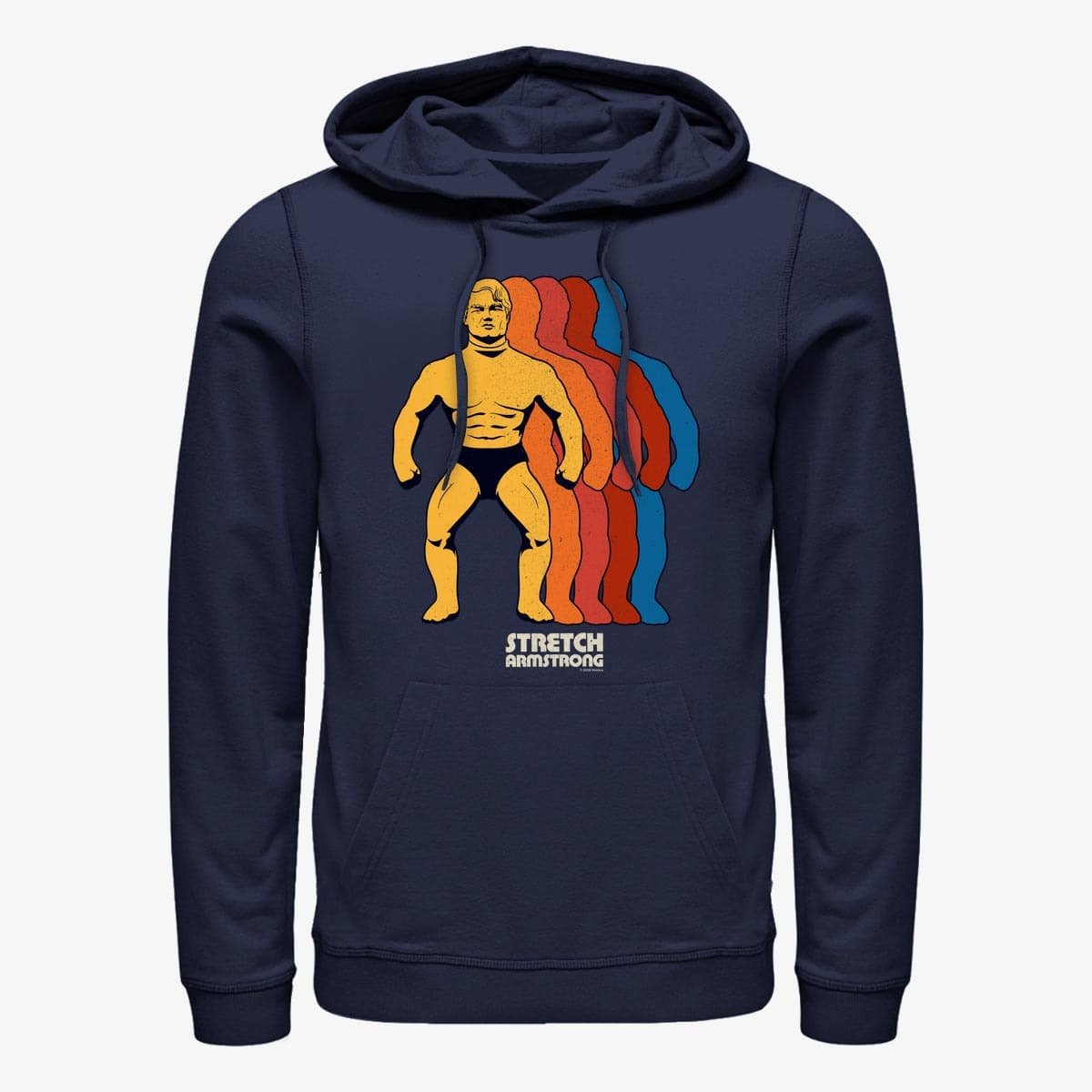Moletons e blusas de moletom Merch Hasbro Stretch Armstrong - Vintage Colors Unisex Hoodie Navy Blue