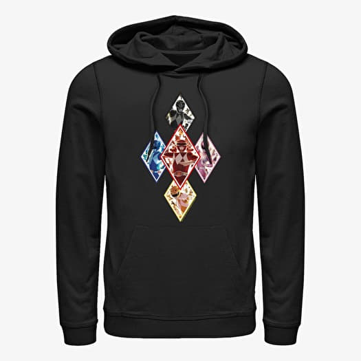 Sweatshirt Merch Hasbro Vault Power Rangers - The Team In Diamonds Unisex Hoodie Black