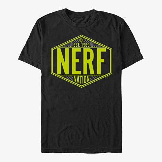 T-shirt Merch Hasbro Vault Nerf - Nerf Nation Badge Unisex T-Shirt Black