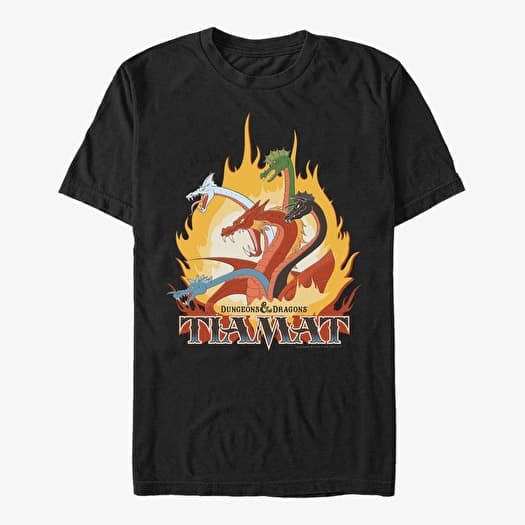 Tričko Merch Dungeons & Dragons - Dragon Flames Unisex T-Shirt Black
