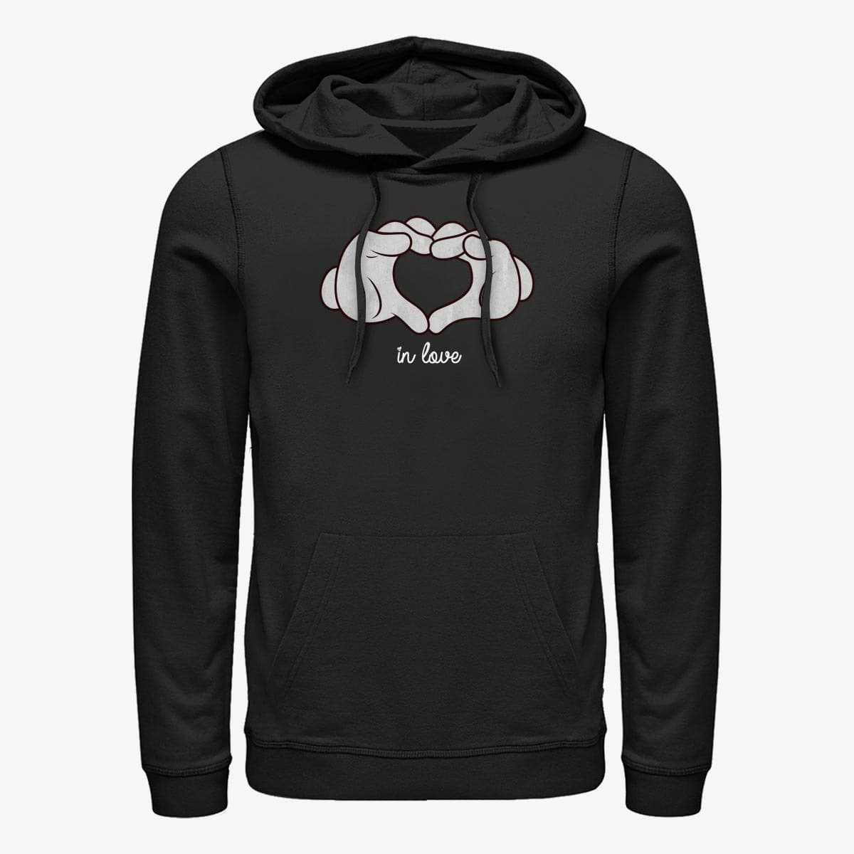 Moletons e blusas de moletom Merch Disney Classics Mickey Classic - Glove Heart Unisex Hoodie Black