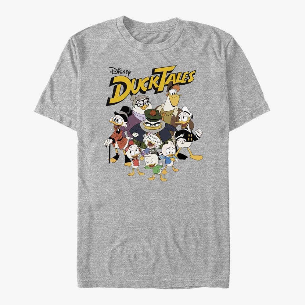 Trička Merch Disney Classics Ducktales - DuckTales Group Unisex T-Shirt Heather Grey