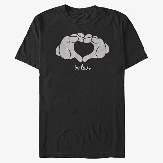 T-shirt Merch Disney Classics Mickey Classic - Glove Heart Unisex T-Shirt Black