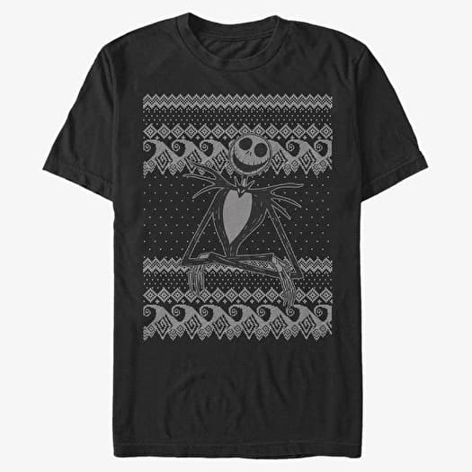 T-skjorte Merch Disney Classics Nightmare Before Christmas - Jack Intarsia Sweater Unisex T-Shirt Black