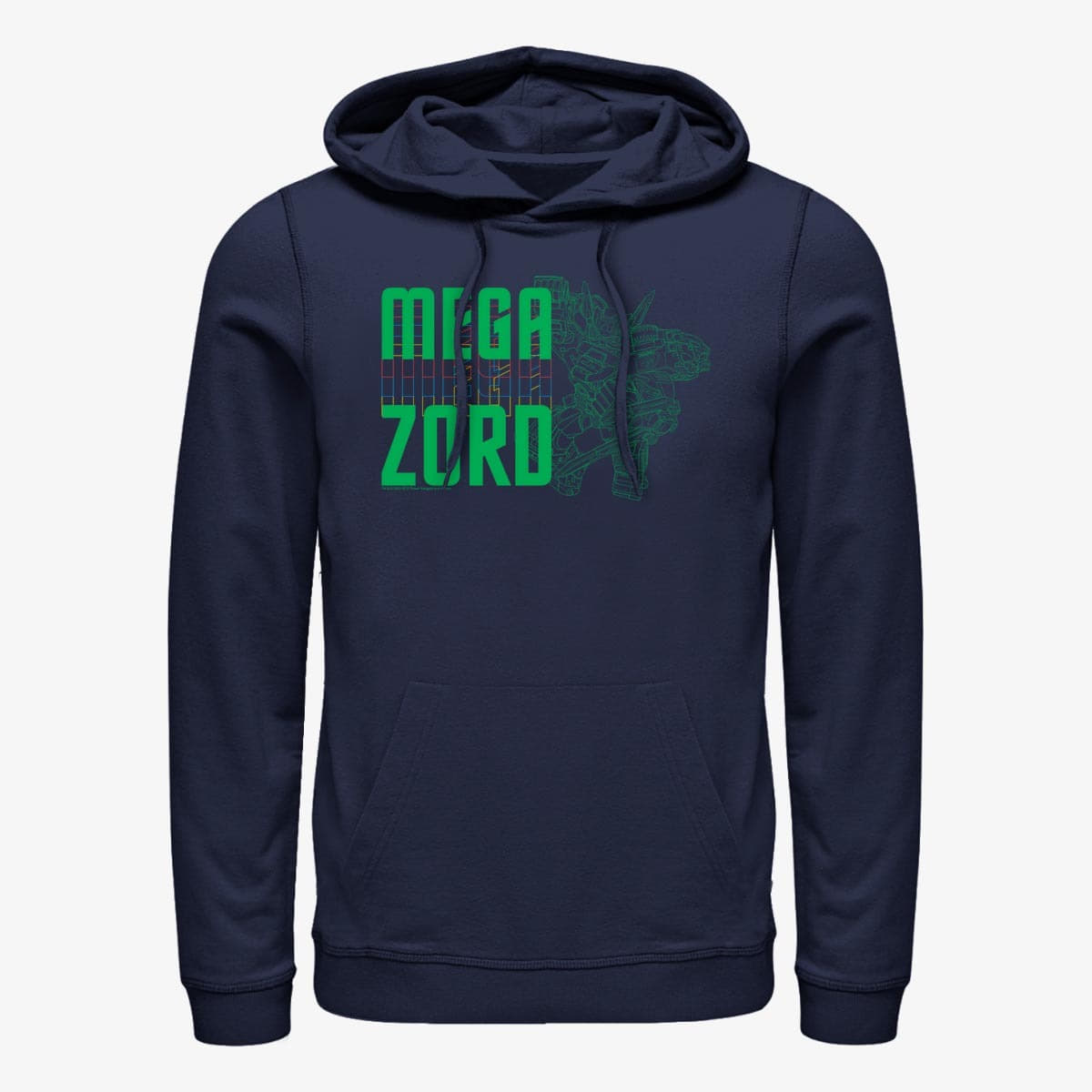 Moletons e blusas de moletom Merch Hasbro Vault Power Rangers - Mega Zord Unisex Hoodie Navy Blue