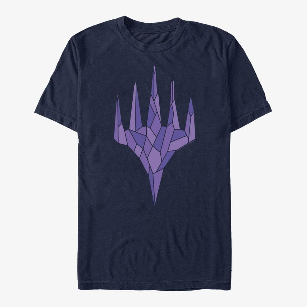 Pólók Merch Magic: The Gathering - Black Crystal Unisex T-Shirt Navy Blue