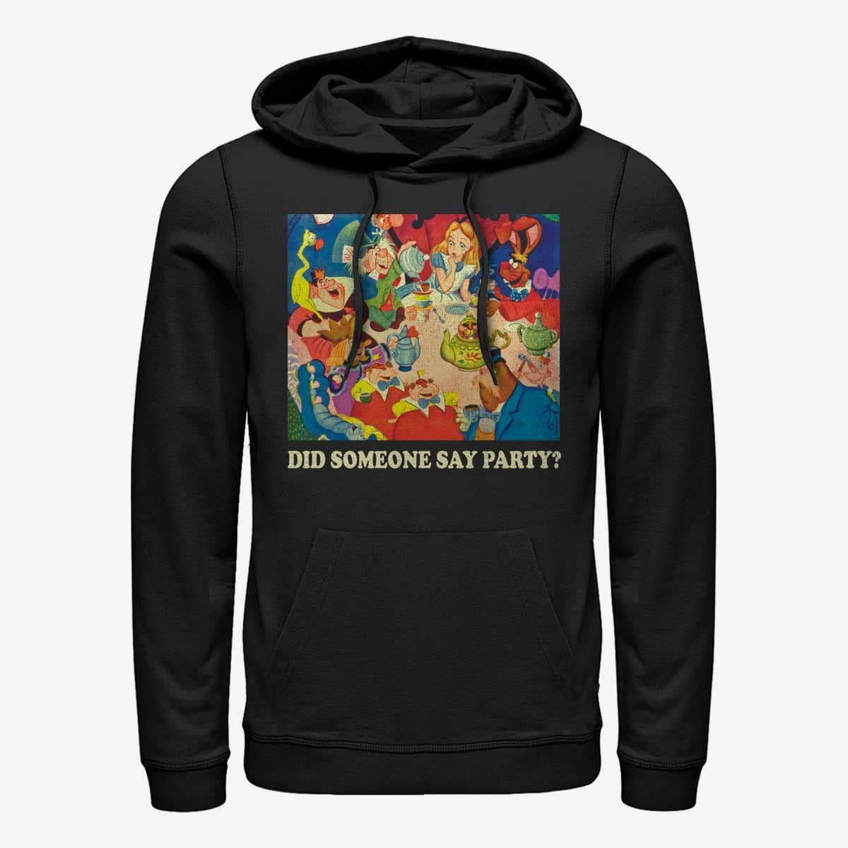 Pulóverek Merch Disney Classics Alice In Wonderland - Party Party Unisex Hoodie Black