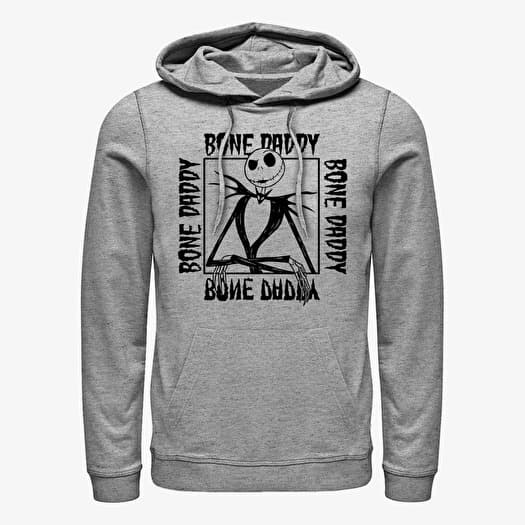 Majica Merch Disney Classics Nightmare Before Christmas - Bone Daddy Unisex Hoodie Heather Grey
