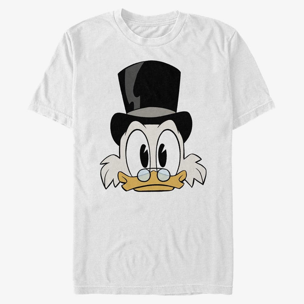 T-Shirts Merch Disney Classics Ducktales - Scrooge Big Face Unisex T-Shirt White