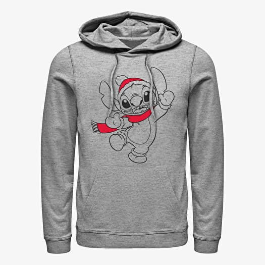 Sweatshirt Merch Disney Classics Lilo & Stitch - Stitch Holiday Unisex Hoodie Heather Grey