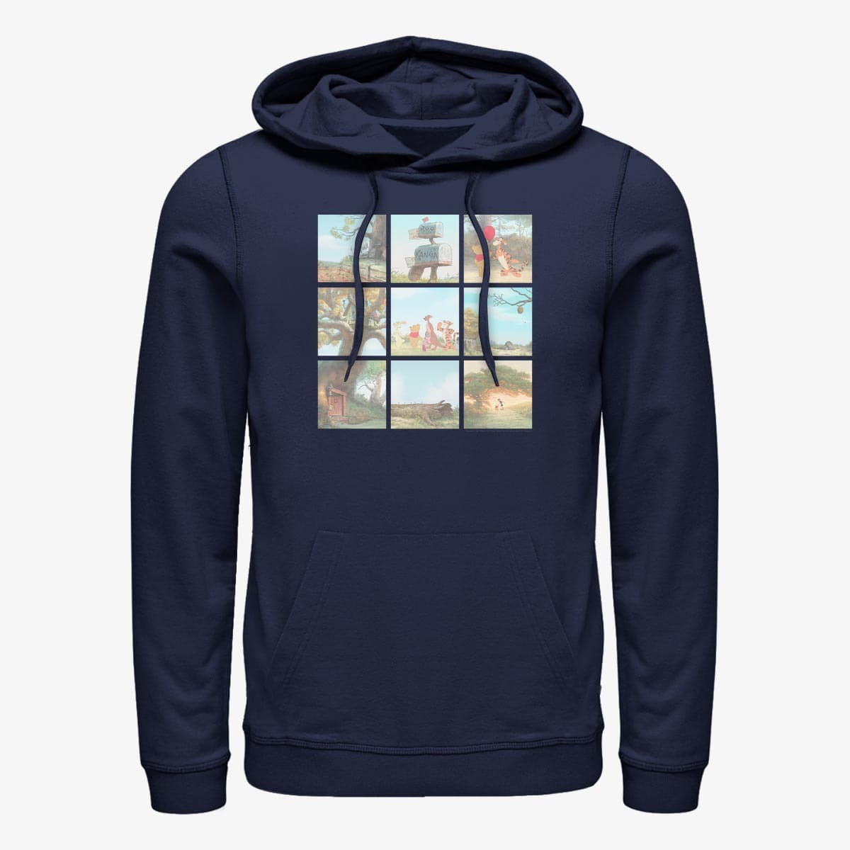 Толстовки та реглани Merch Disney Classics Winnie The Pooh - POOH SCENES Unisex Hoodie Navy Blue