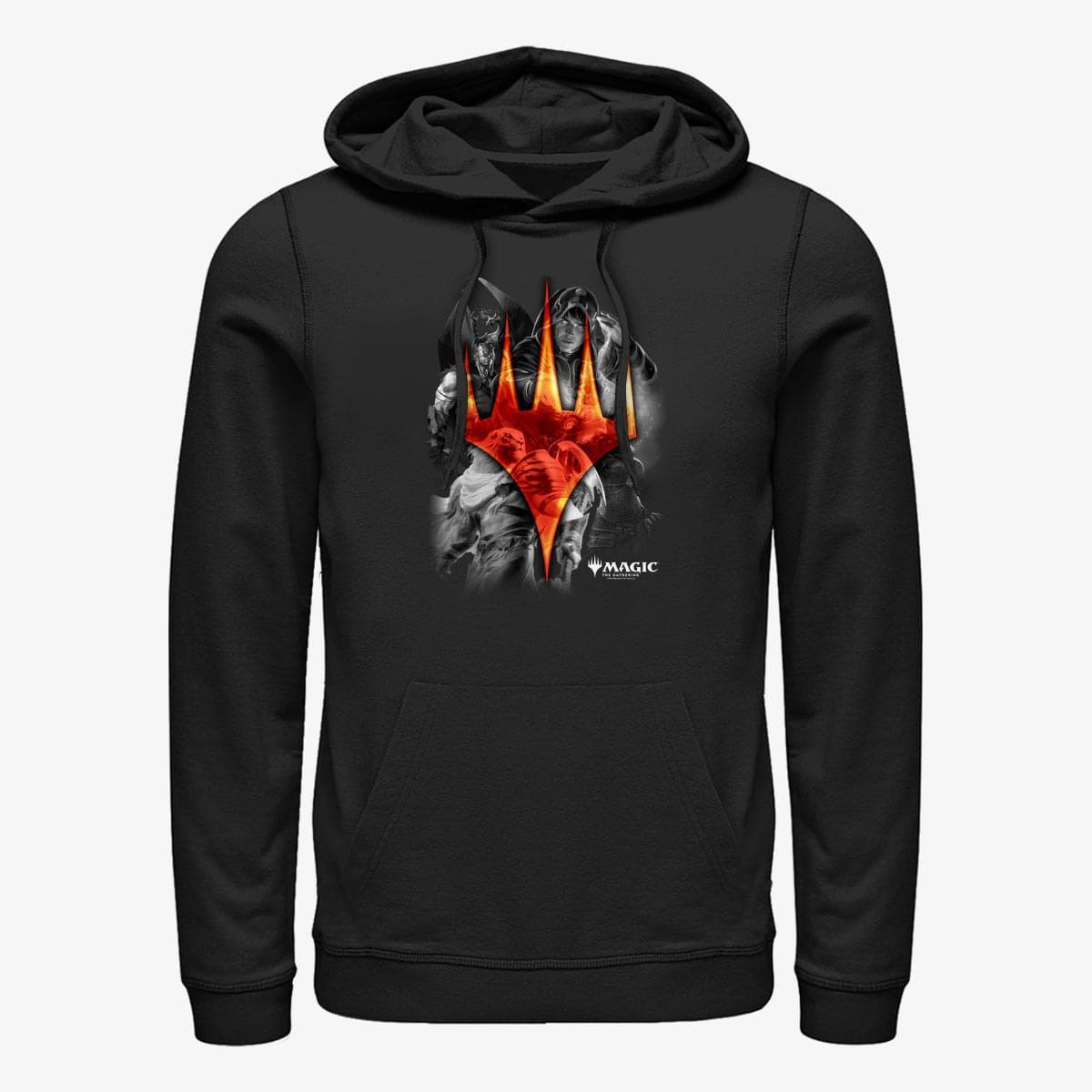 Mikiny Merch Magic: The Gathering - Mythical Walkers Unisex Hoodie Black