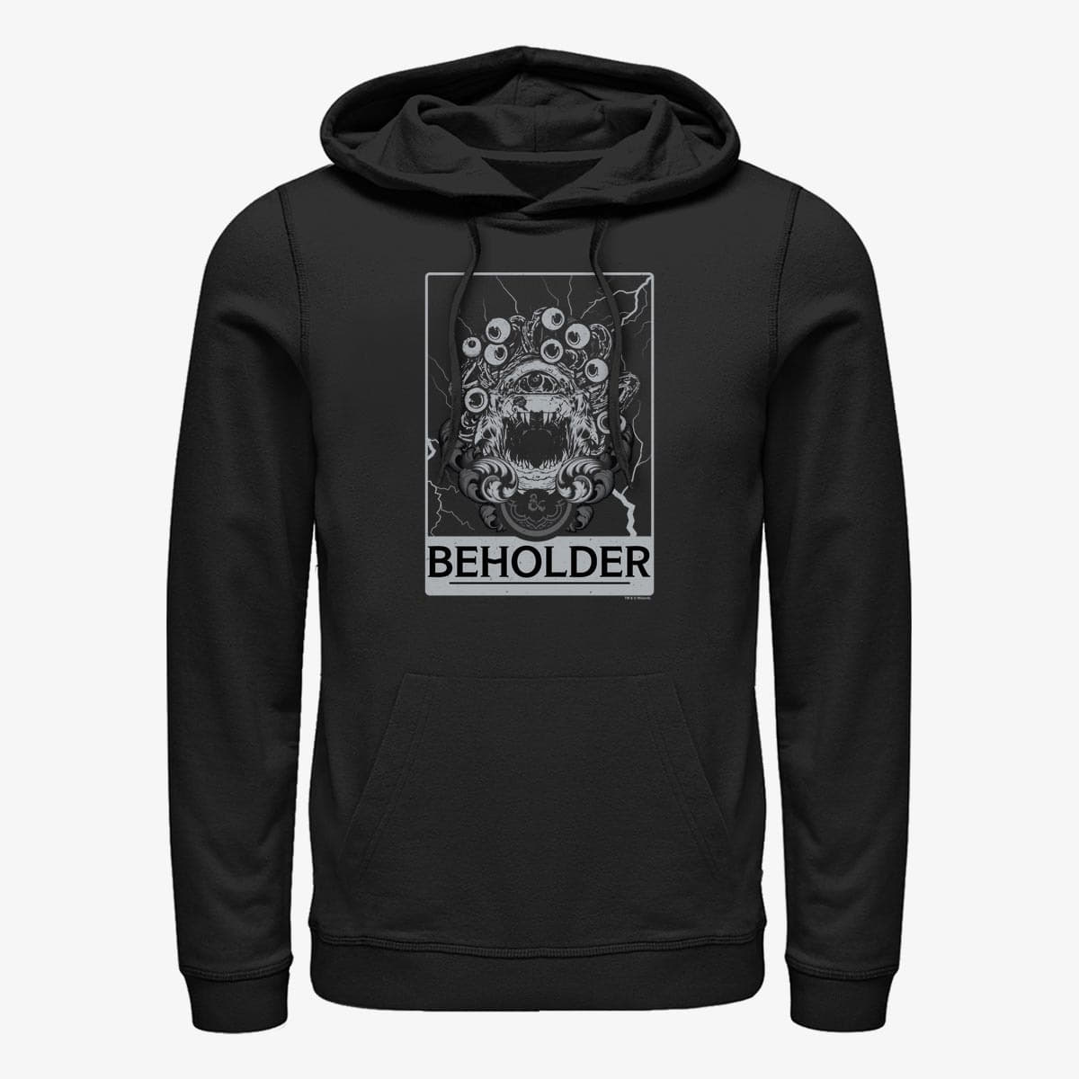 Sudaderas Merch Dungeons & Dragons - Beholder TarotCard Unisex Hoodie Black