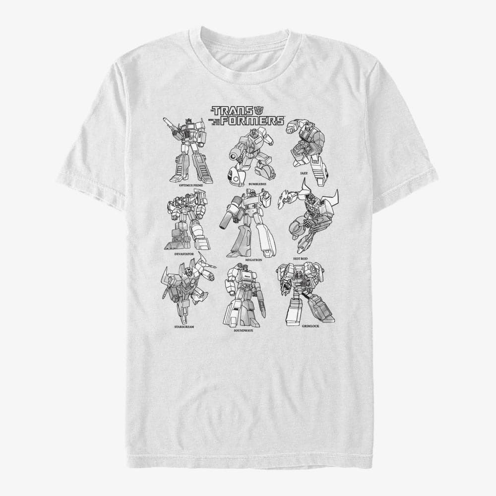 T-Shirts Merch Hasbro Vault Transformers - Textbook Transformers Unisex T-Shirt White