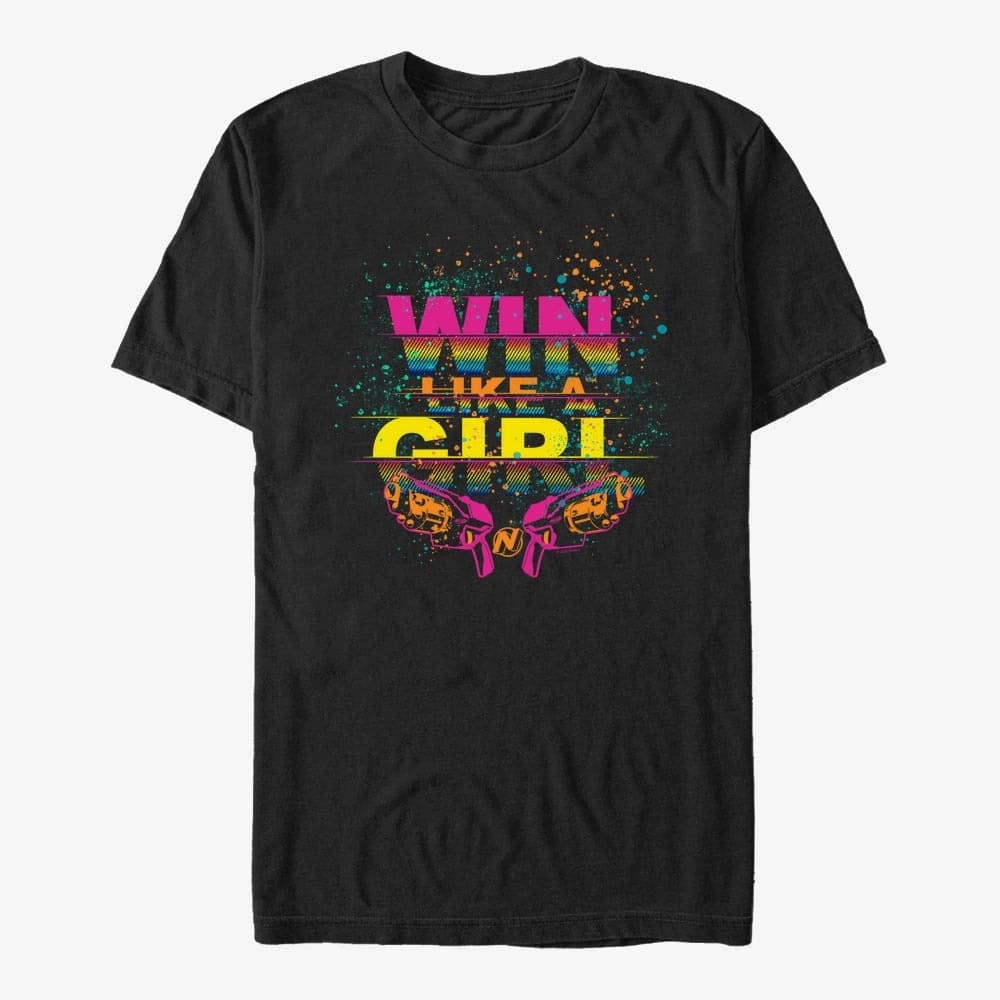 T-Shirts Merch Hasbro Vault Nerf - Win Like A Girl Unisex T-Shirt Black