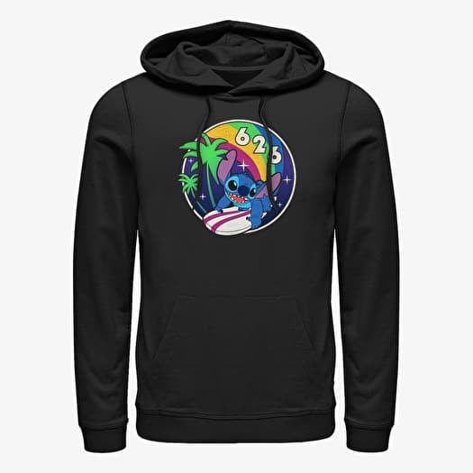Sweatshirt Merch Disney Classics Lilo & Stitch - Retro Rainbow Unisex Hoodie Black