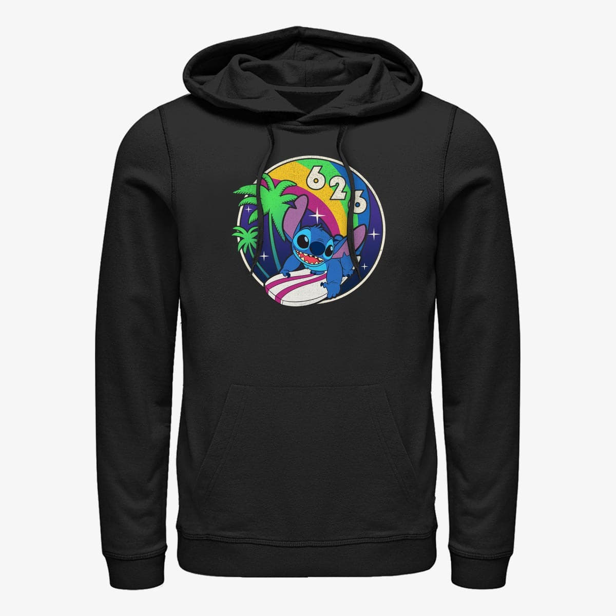 Kapuutsikud ja kampsunid Merch Disney Classics Lilo & Stitch - Retro Rainbow Unisex Hoodie Black