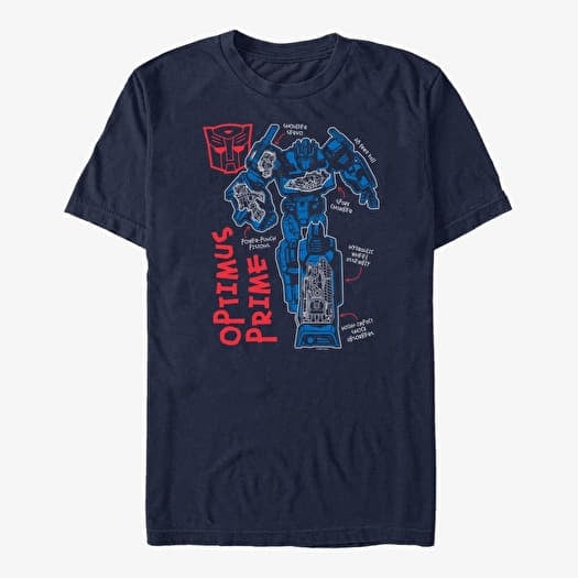 Póló Merch Hasbro Vault Transformers - Prime Doodle Unisex T-Shirt Navy Blue