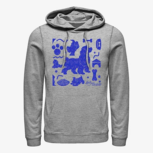 Sweatshirt Merch Disney Classics Lady & The Tramp - LADY AND TRAMP Unisex Hoodie Heather Grey