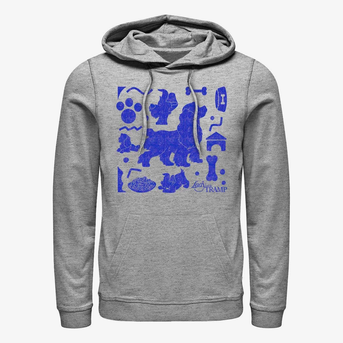 Mikiny Merch Disney Classics Lady & The Tramp - LADY AND TRAMP Unisex Hoodie Heather Grey