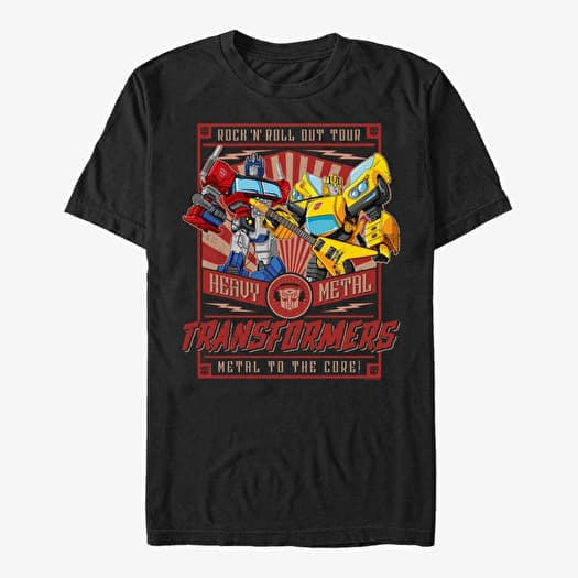 Tričko Merch Hasbro Vault Transformers - Heavy Metal Poster Unisex T-Shirt Black