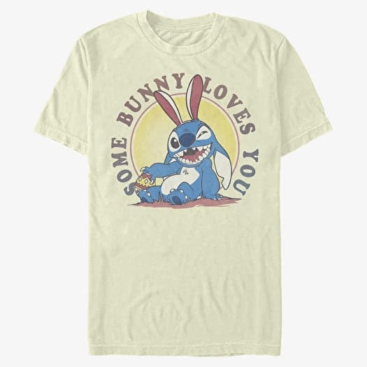 T-shirt Merch Disney Classics Lilo & Stitch - Some Bunny Loves You Unisex T-Shirt Natural