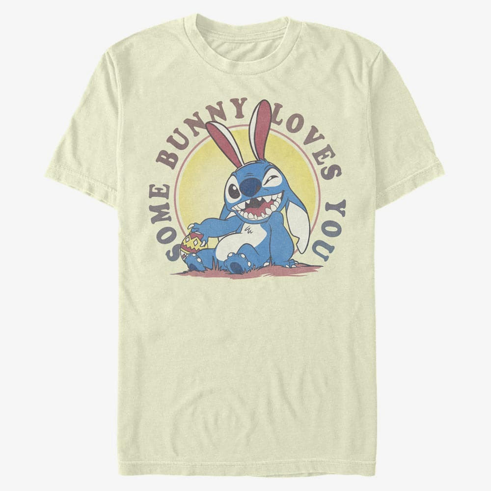 T-Shirts Merch Disney Classics Lilo & Stitch - Some Bunny Loves You Unisex T-Shirt Natural