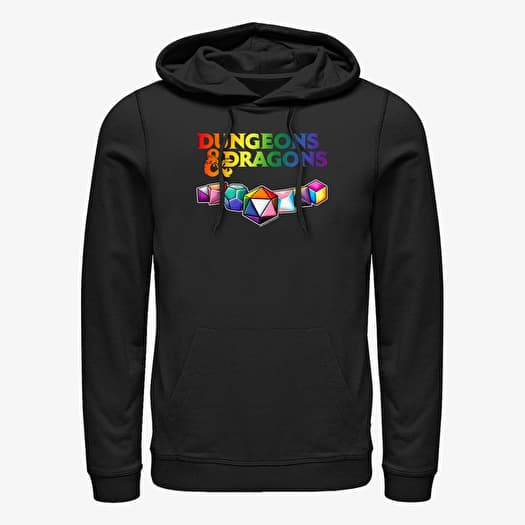 Sweatshirt Merch Dungeons & Dragons - Pride Dice Unisex Hoodie Black