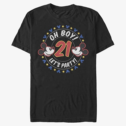 T-shirt Merch Disney Classics Mickey Classic - Oh Boy Mickey 21 Unisex T-Shirt Black