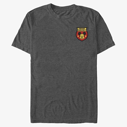 Tričko Merch Disney Classics Mickey Classic - Germany Badge Unisex T-Shirt Dark Heather Grey