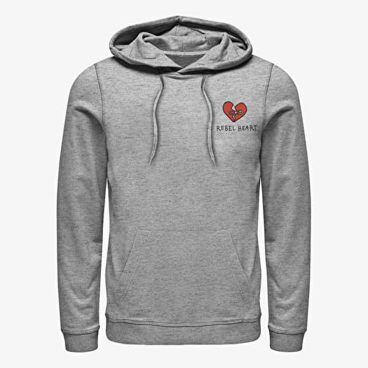 Mikina Merch Disney Classics DNCA - REBEL HEART Unisex Hoodie Heather Grey