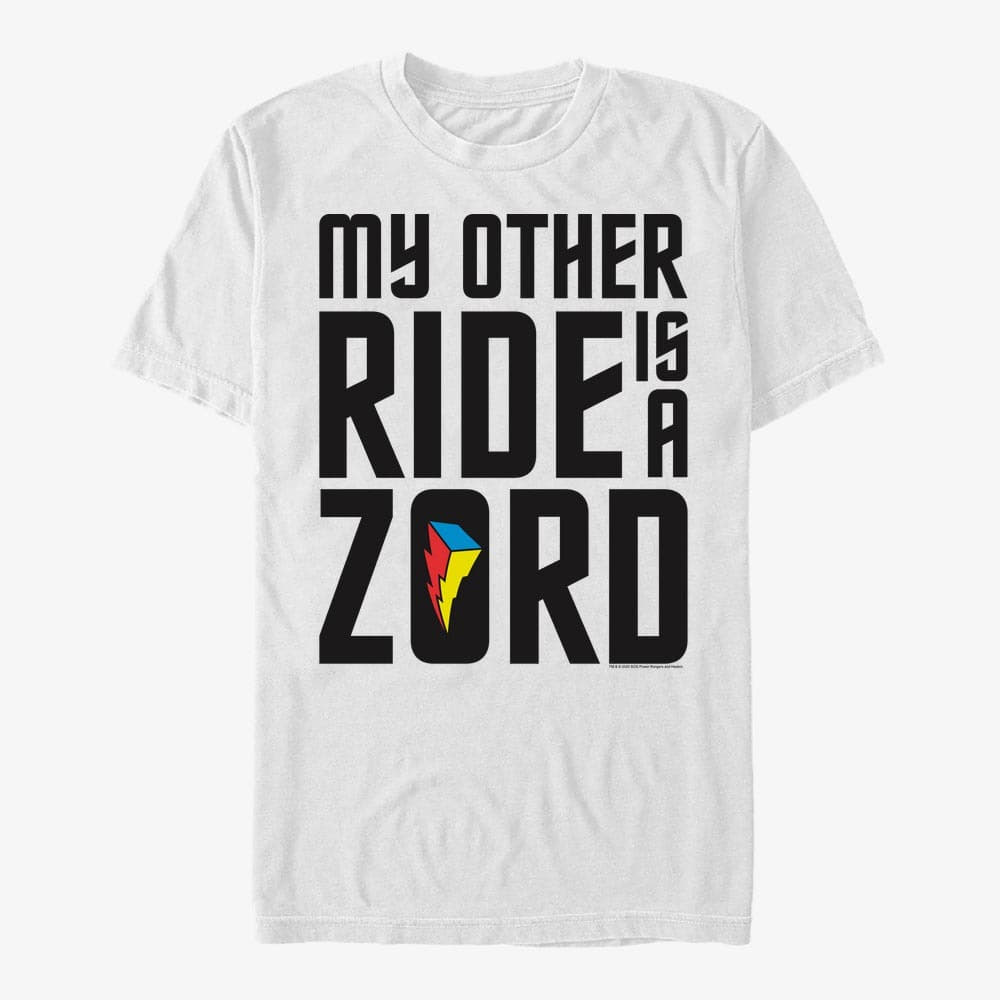 Magliette Merch Hasbro Vault Power Rangers - Ride Zords Unisex T-Shirt White