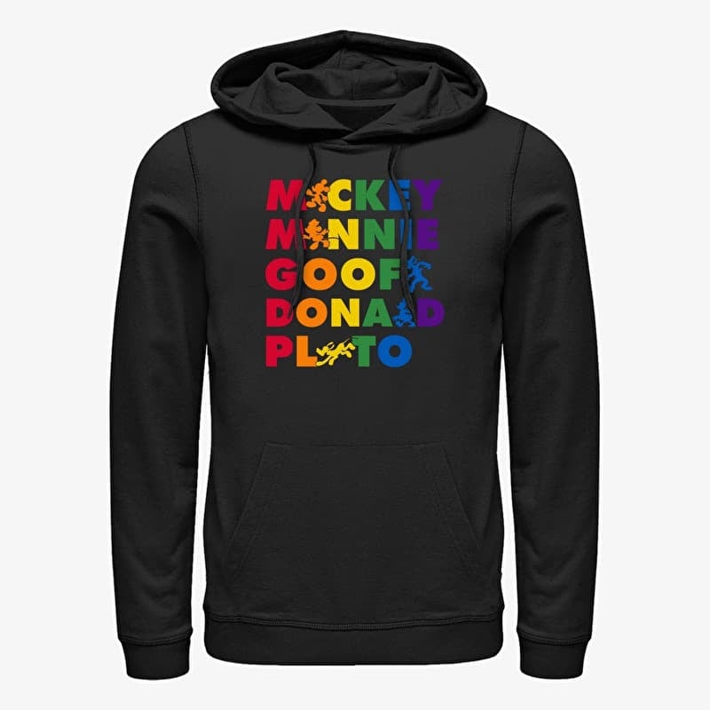 Mikina Merch Disney Classics Mickey Mouse - Prideful Friends Unisex Hoodie Black