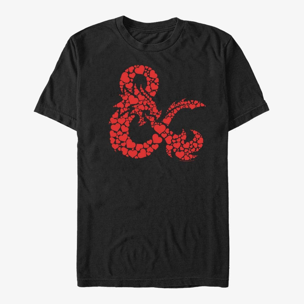 T-shirts Merch Dungeons & Dragons - DnD HeartFill Unisex T-Shirt Black