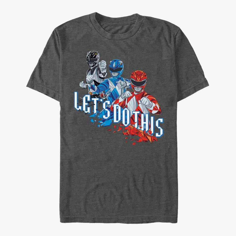 Футболки Merch Hasbro Vault Power Rangers - Lets Do This Unisex T-Shirt Dark Heather Grey