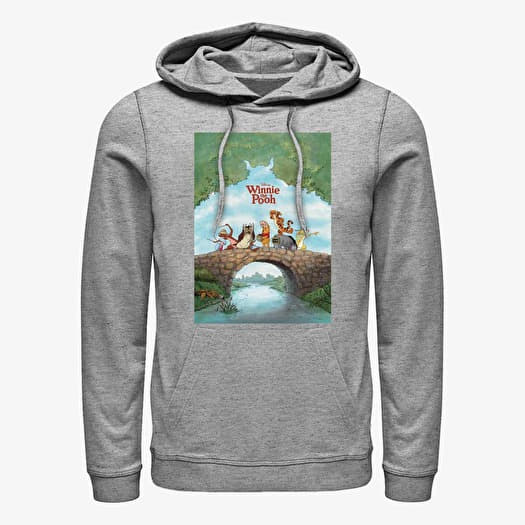 Pulóver Merch Disney Classics Winnie The Pooh - Pooh Poster Unisex Hoodie Heather Grey