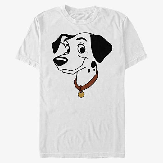 T-shirt Merch Disney Classics 101 Dalmatians - Pongo Big Face Unisex T-Shirt White