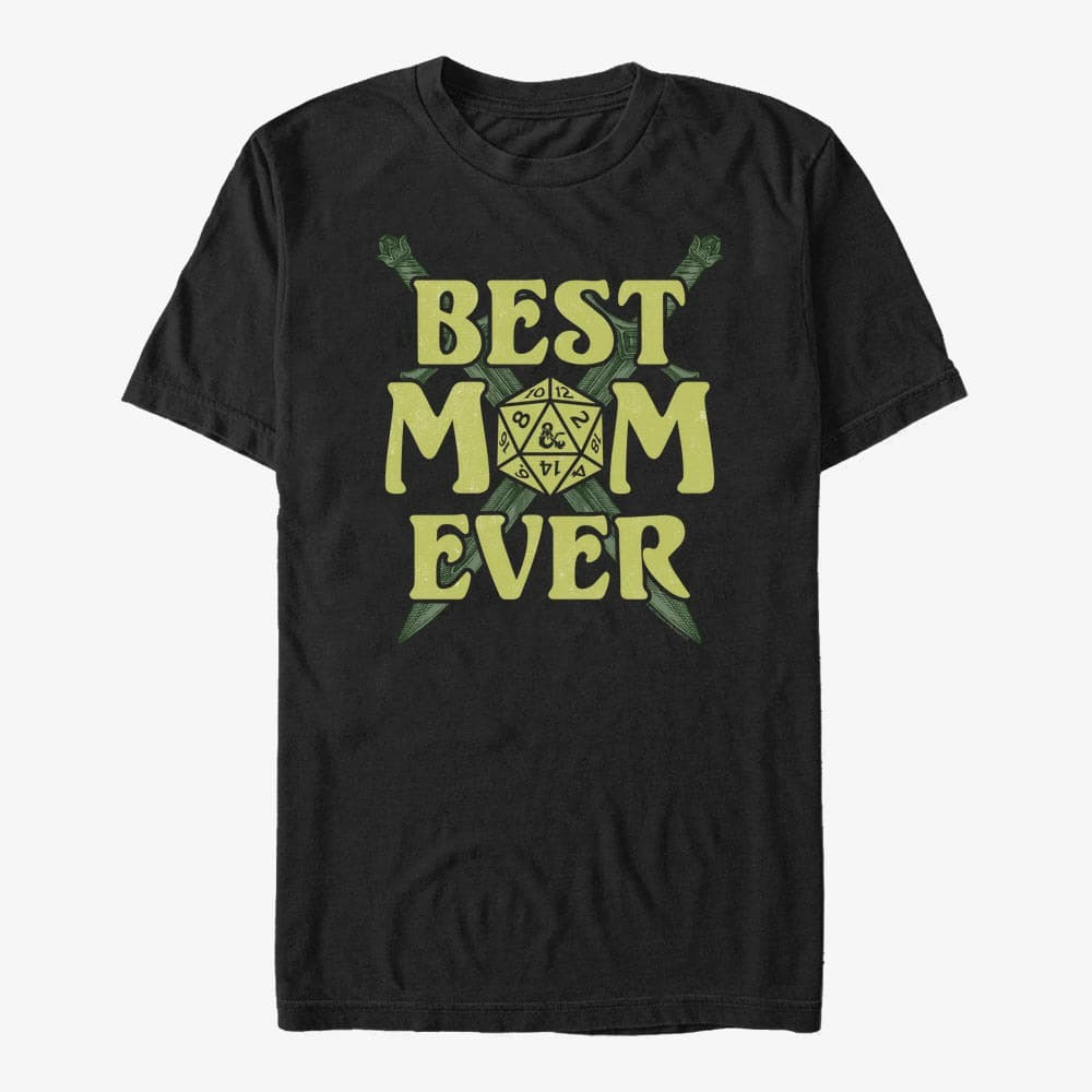 Trička Merch Dungeons & Dragons - Best Mom Ever Unisex T-Shirt Black