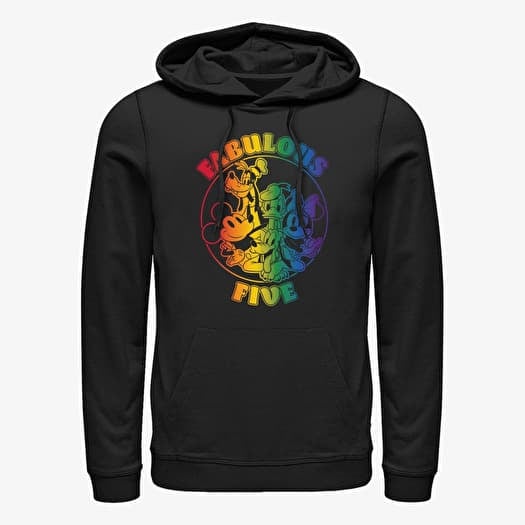 Sweatshirt Merch Disney Classics Mickey Mouse - Prideful Five Unisex Hoodie Black