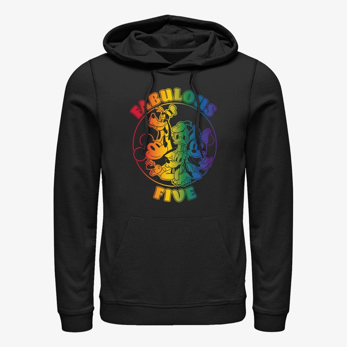 Sweaters Merch Disney Classics Mickey Mouse - Prideful Five Unisex Hoodie Black