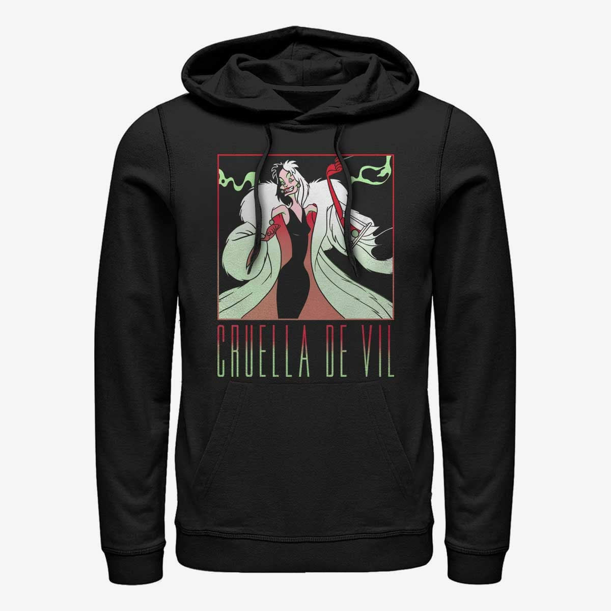 Dukserice Merch Disney Classics 101 Dalmatians - Cruella the Cruel Unisex Hoodie Black