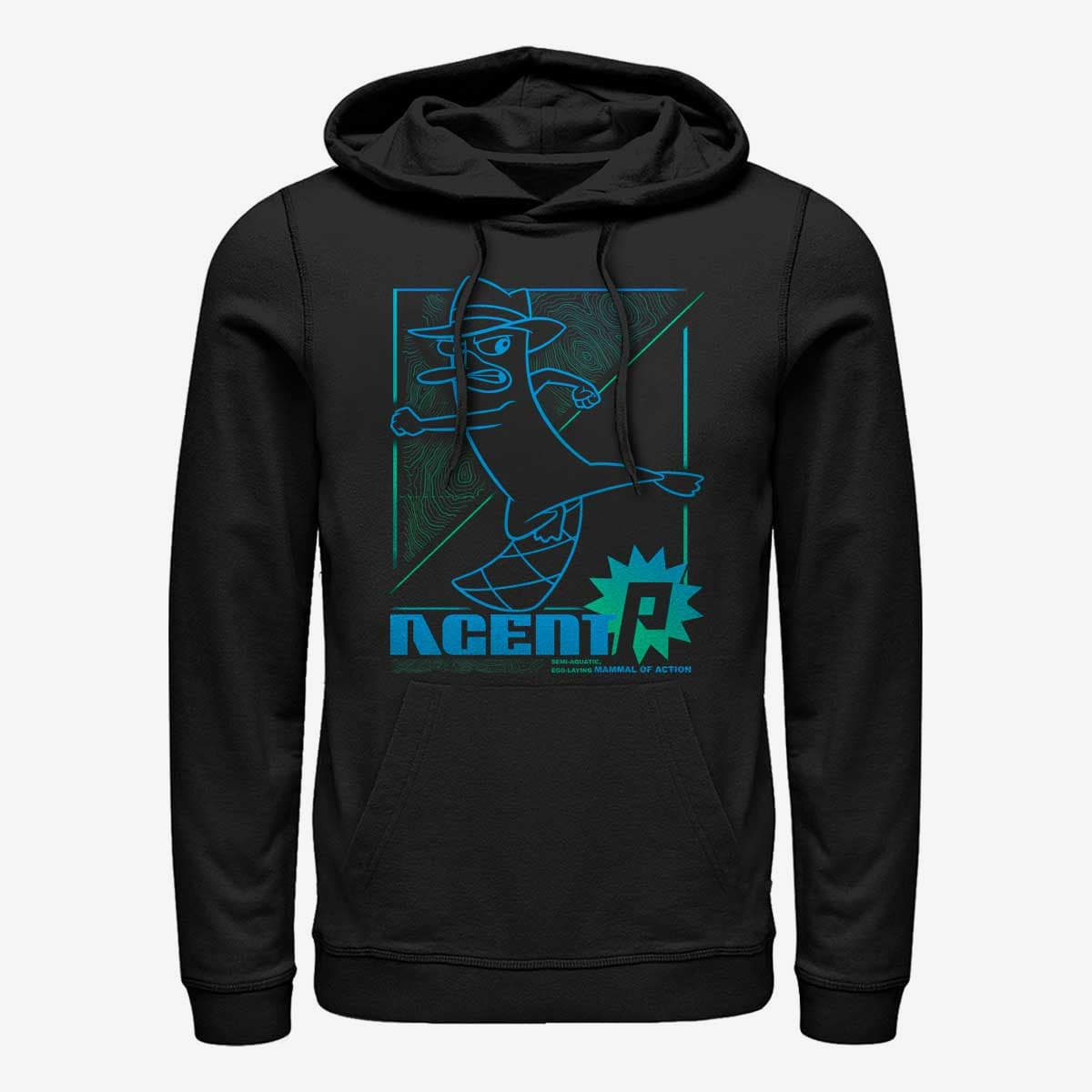 Kapuutsikud ja kampsunid Merch Disney Classics Phineas And Ferb - Mammal of Action Unisex Hoodie Black