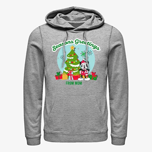 Sweatshirt Merch Disney Classics Mickey Classic - Greetings From Mom Unisex Hoodie Heather Grey