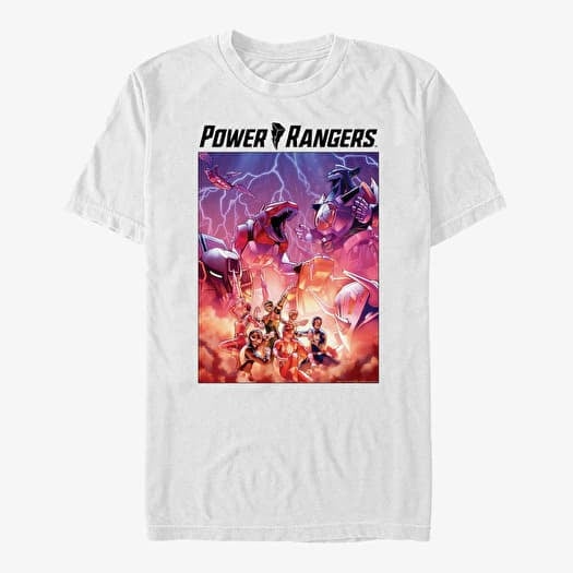 T-shirt Merch Hasbro Vault Power Rangers - Mech Poster Unisex T-Shirt White