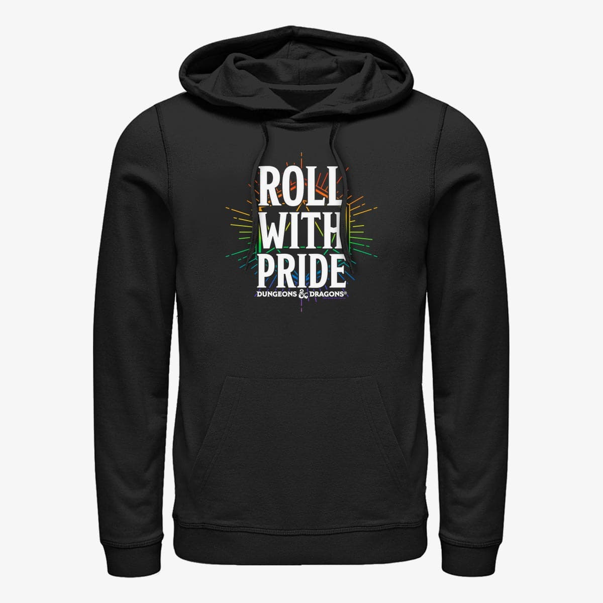 Dukserice Merch Dungeons & Dragons - Roll with Pride Unisex Hoodie Black