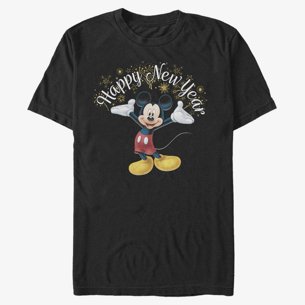 T-shirts Merch Disney Classics Mickey Classic - Mickey Happy New Year Unisex T-Shirt Black