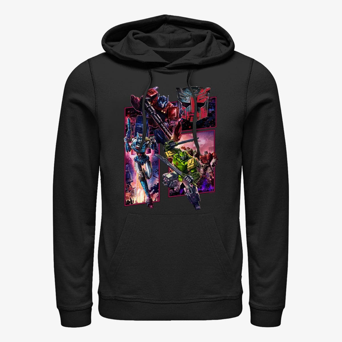 Hoodies and sweatshirts  Merch Hasbro Transformers - AUTOBOT BOXUP Unisex Hoodie Black